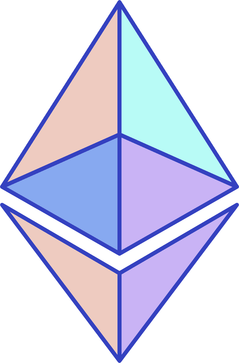 ETH бриллиант (закрашенный разноцветный)