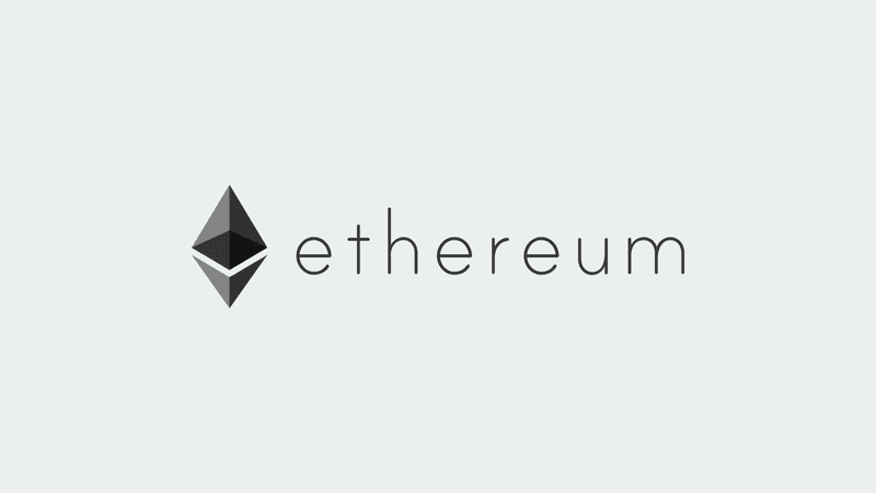 Логотип ETH в альбомной ориентации (серый)