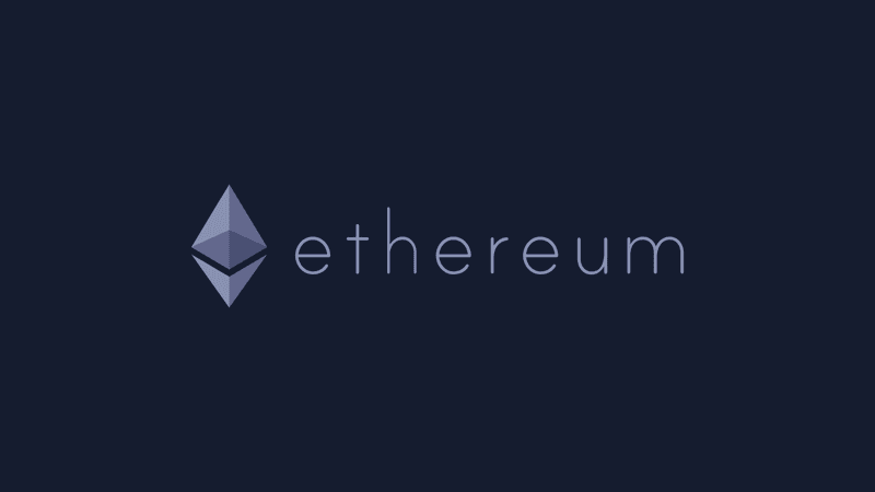 Логотип ETH в альбомной ориентации (фиолетовый)