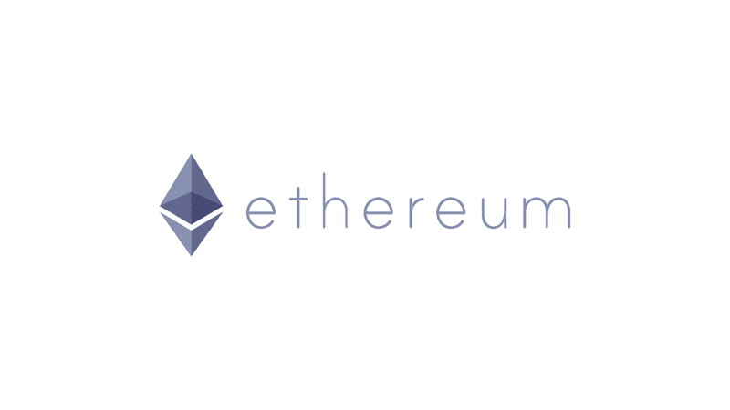 Логотип ETH в альбомной ориентации (белый)